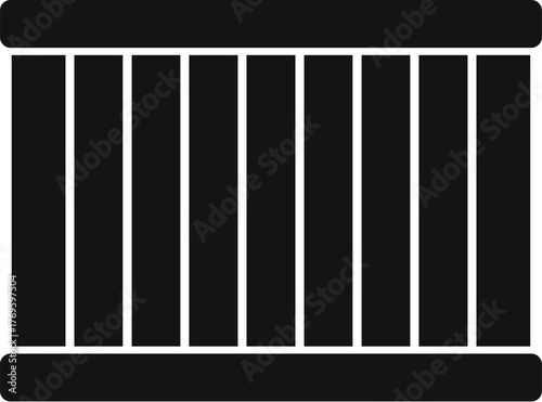 Car air filter simple black icon isolated on white background