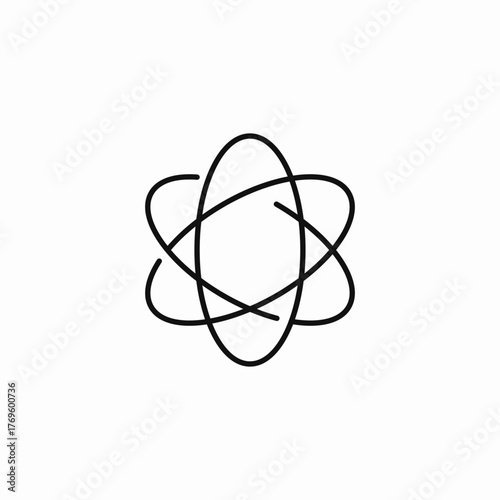 atomic structure diagram icon sign vector