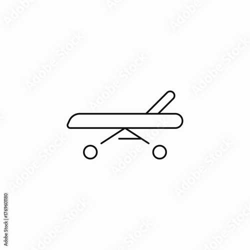 emergency hospital stretcher icon sign vector