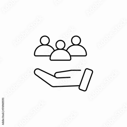 group customer support icon sign vector
