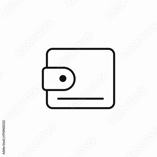 simple closed wallet icon sign vector