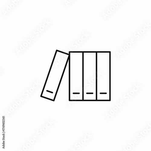 stack of binders icon sign vector