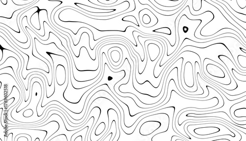 Canvastavla Topographic map patterns, topography line map