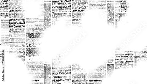Overlay old white newspaper paper grunge vintage background. Grunge halftone style