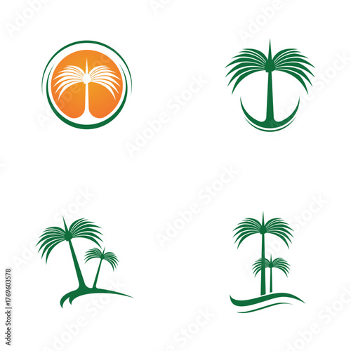 Date tree icon vector illustration logo