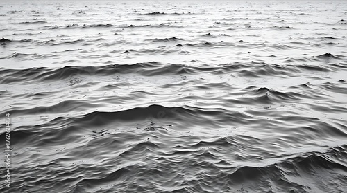 Black and White Abstract Ocean Waves with Textured Horizontal Striped Patterns