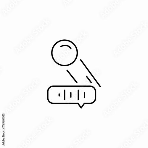 audio message voice icon sign vector