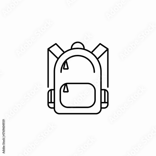 backpack carrying storage icon sign vector