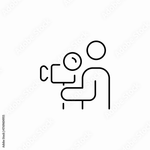 cameraman video recording icon sign vector