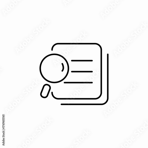 document search magnifier icon sign vector