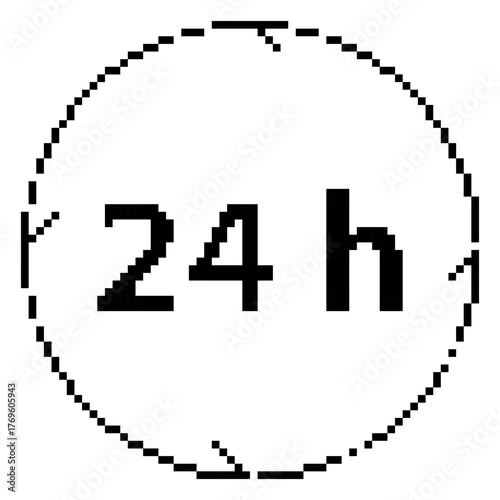 24 pixel icon, 8-bit. Vector illustration on a white background.