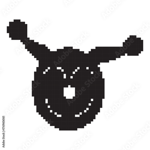 clown pixel icon, 8-bit. Vector illustration on a white background.