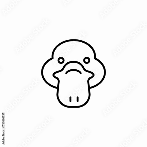 unique duckbill platypus icon sign vector