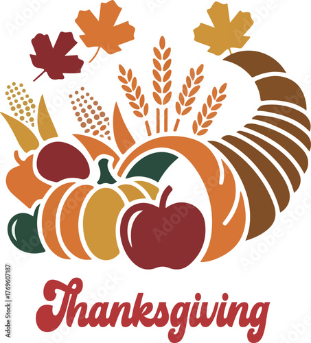 Thanksgiving logo icon vector .