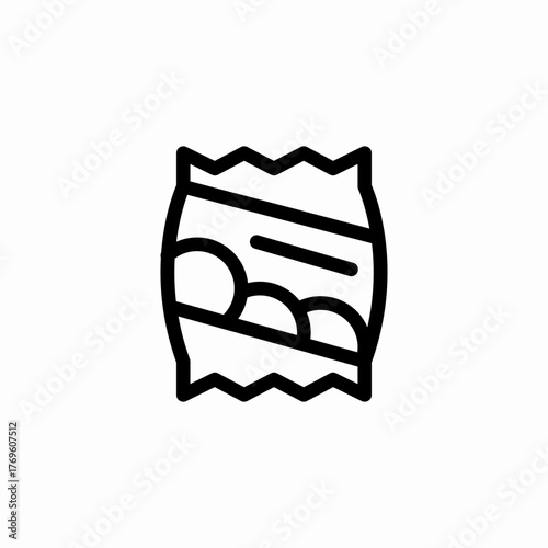 bag of chips icon sign vector