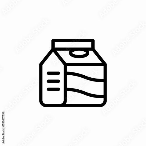 carton milk beverage icon sign vector