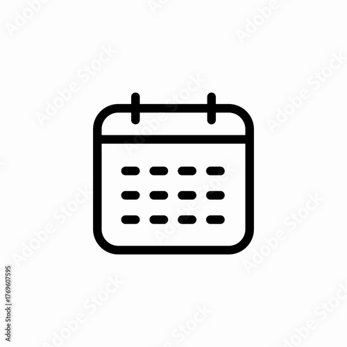 calendar with days icon sign vector