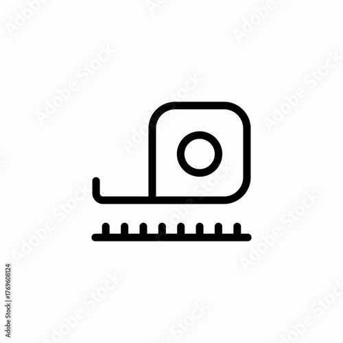 measuring tape ruler icon sign vector