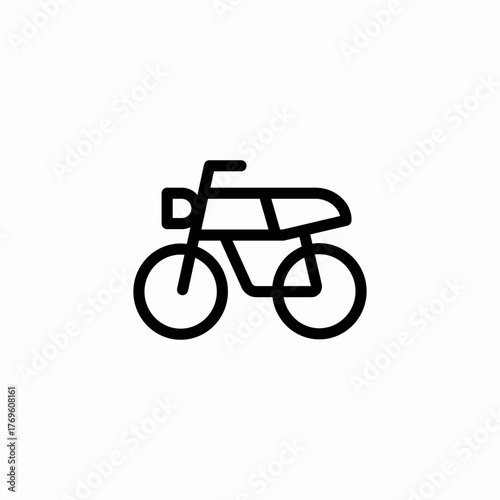 old style motorcycle icon sign vector