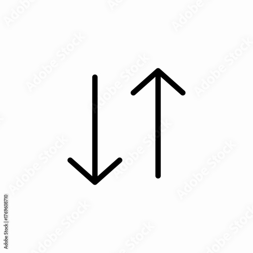 sort up down icon sign vector