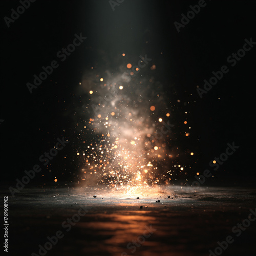 Abstract Glowing Light Effects Background