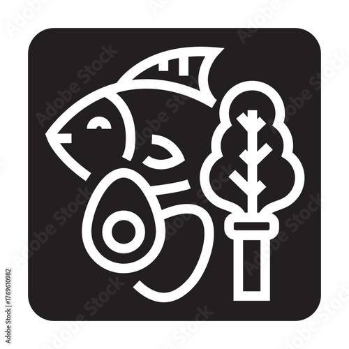 paleo friendly black line icon for digital and print projects.  Minimal clean icons for apps and websites.