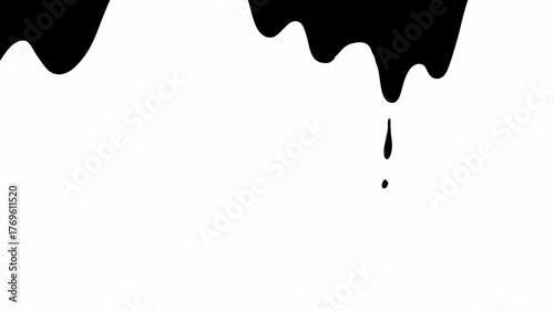 Liquid transition set with alpha channel. Simple cartoon fluid motion HD animation on black and white background.