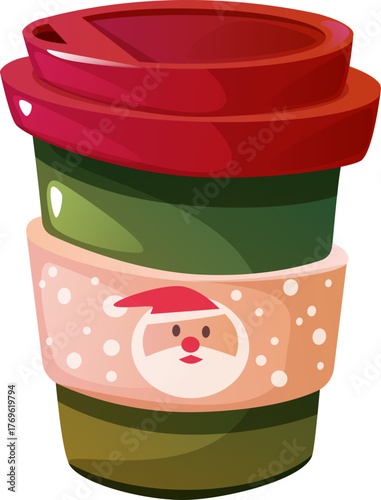 Coffee Cup with Santa