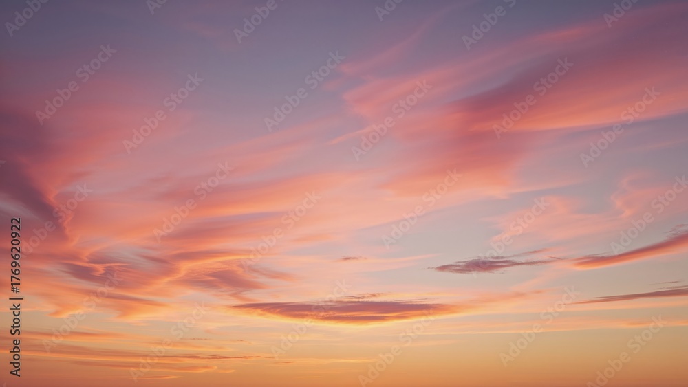 Obraz premium Cotton candy sky during sunset.