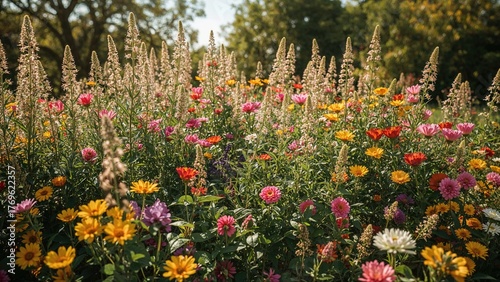 A Beautiful Garden flowers for background