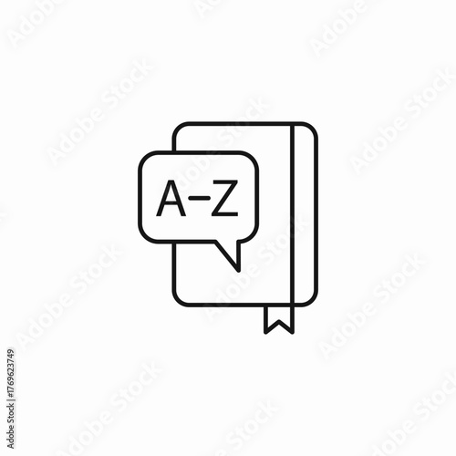 dictionary language translation icon sign vector