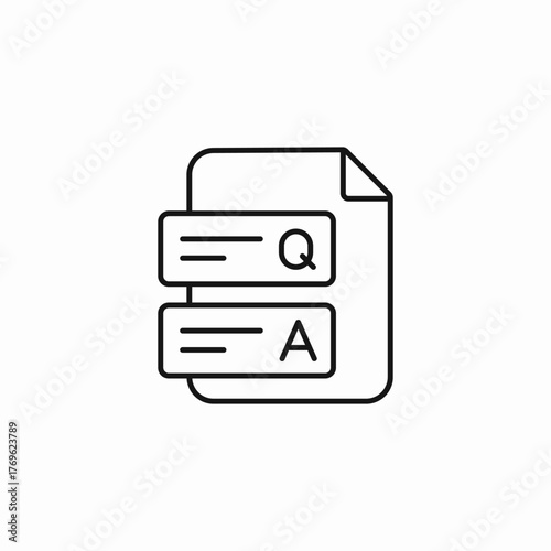 document question answer icon sign vector