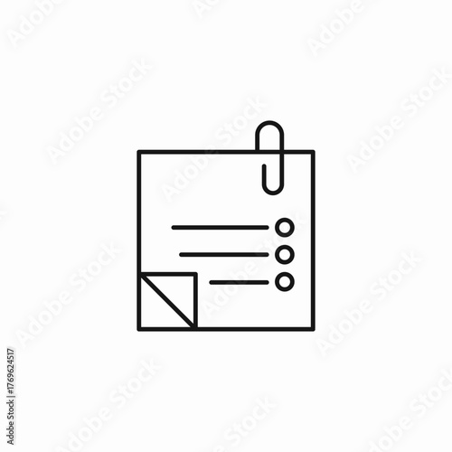 note checklist reminder icon sign vector