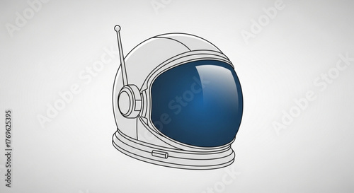 Astronaut helmet with blue visor