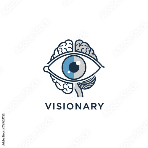 Visionary Brain and Eye Medical Logo
