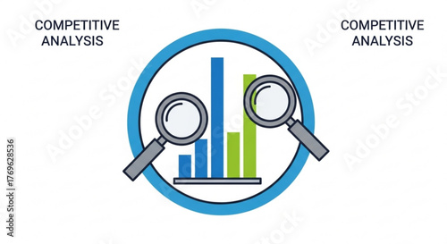 Competitive analysis with magnifying glass