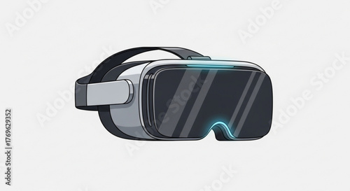 Virtual reality headset with futuristic design