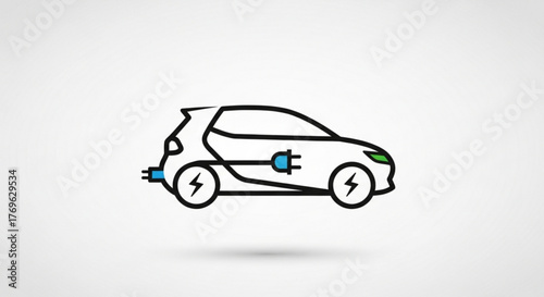 Electric car charging with plug