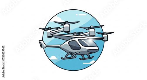 Flying car concept with multiple rotors