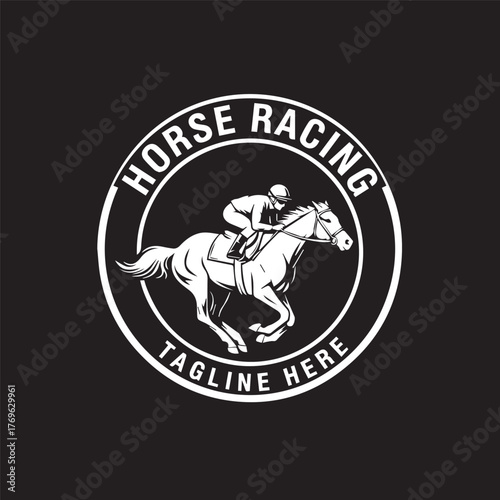 horse racing sport logo design
