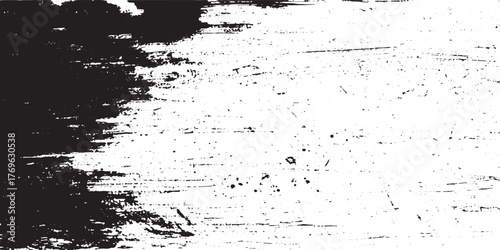 Scratched and Cracked Grunge Urban Background Texture Vector. Dust Overlay Distress Grainy Grungy Effect. Distressed Backdrop Vector Illustration. Isolated Black on White Background. EPS 10.