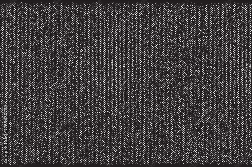 Fototapeta premium Vector fabric texture. Distressed texture of weaving fabric. Grunge background. Abstract halftone vector illustration. Overlay to create interesting effect and depth. Black isolated on white. EPS10.