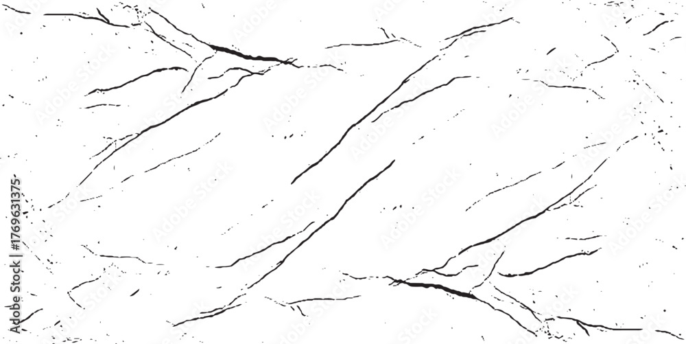 Obraz premium Scratched and Cracked Grunge Urban Background Texture Vector. Dust Overlay Distress Grainy Grungy Effect. Distressed Backdrop Vector Illustration. Isolated Black on White Background. EPS 10.