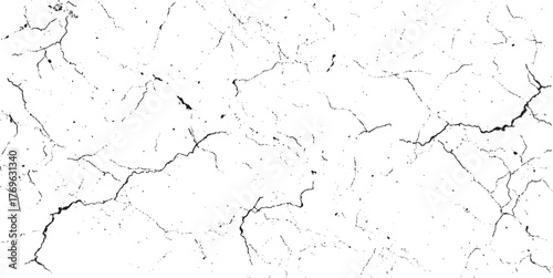 Scratched and Cracked Grunge Urban Background Texture Vector. Dust Overlay Distress Grainy Grungy Effect. Distressed Backdrop Vector Illustration. Isolated Black on White Background. EPS 10.