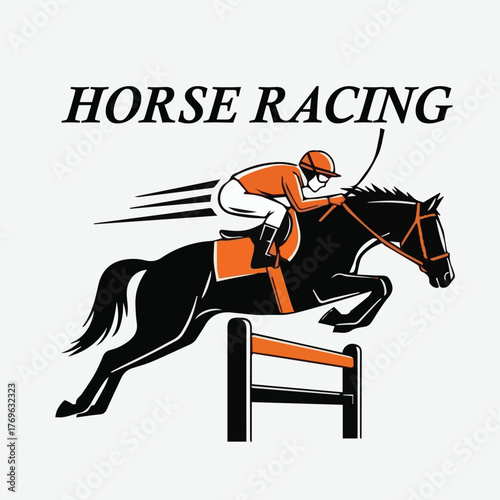 horse racing sport logo design