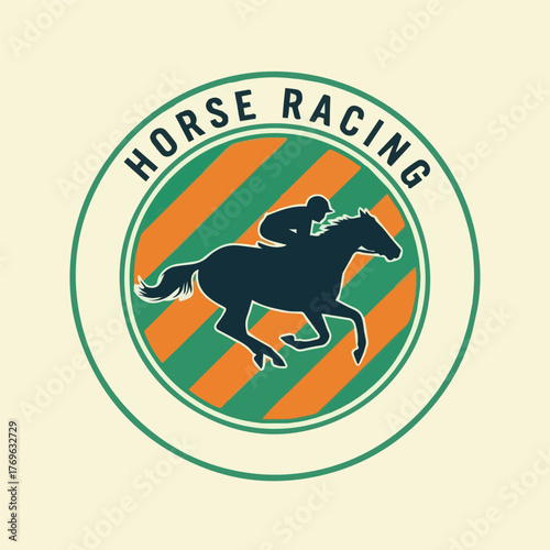 horse racing sport logo design