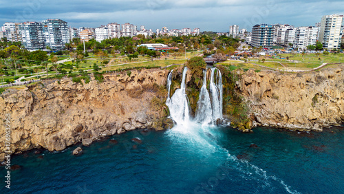 Wallpaper Mural Antalya city center, Antalya's famous cliffs drone images, Düden Waterfall, Karpuzkaldıran Waterfall Torontodigital.ca