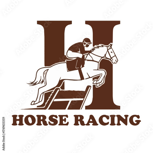 horse racing sport logo design