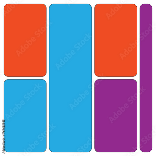 Geometric Color Blocks Vibrant Abstract Background Composition