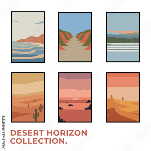 Desert Horizon Landscape Poster Collection
